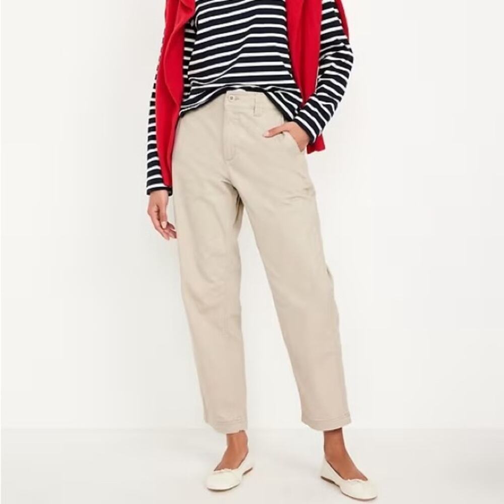 Old Navy High-Waisted OGC Chino Tapered Straight Pants 2X NEW NWT Khaki